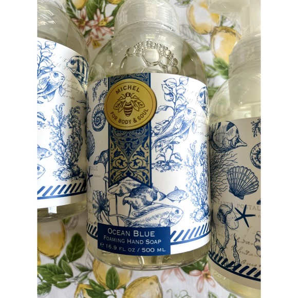 3 Michel Design Works Ocean Blue Foaming Hand Soap Wash with pump - Picture 5 of 9